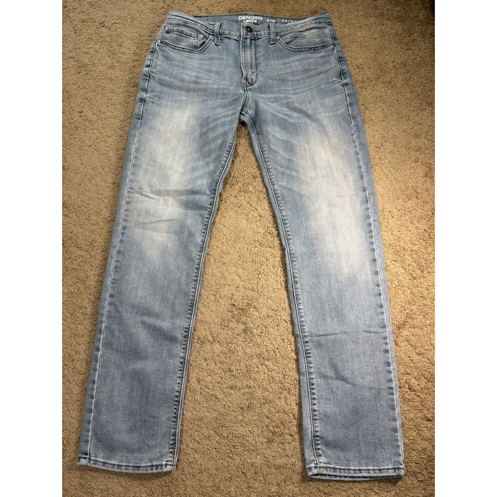 Denizen 216 Skinny Fit Jeans Women 32x32 Light Blue Denim Mid Rise Preppy